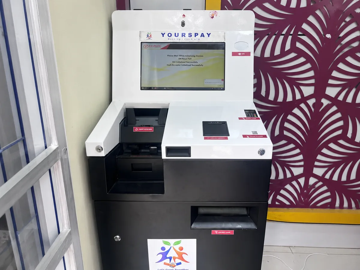 YoursPay Kiosk Banking ATM machine with deposit and withdrawal facility
