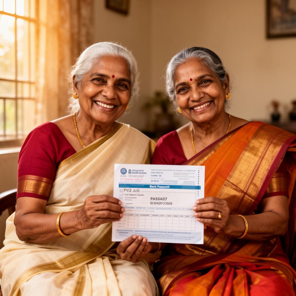 Senior citizen couple enjoying fixed deposit benefits