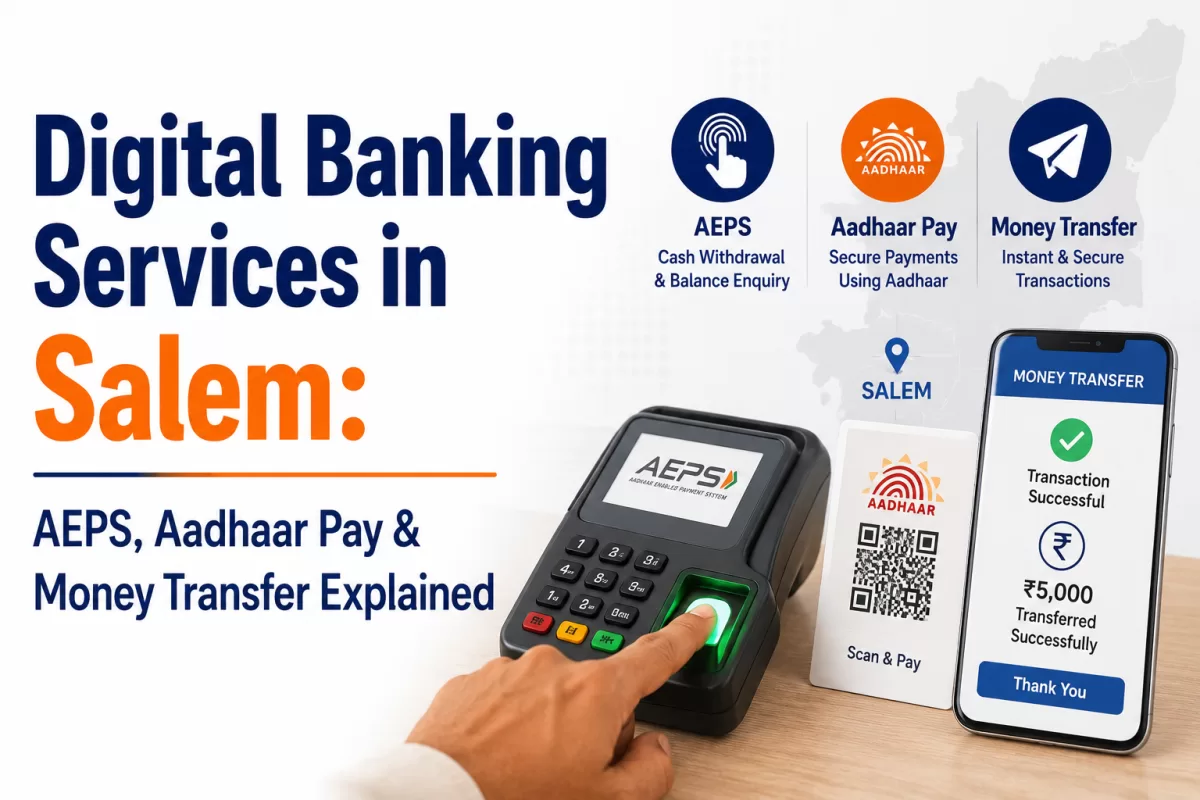 Digital Banking Services in Salem AEPS, Aadhaar Pay & Money Transfer Explained