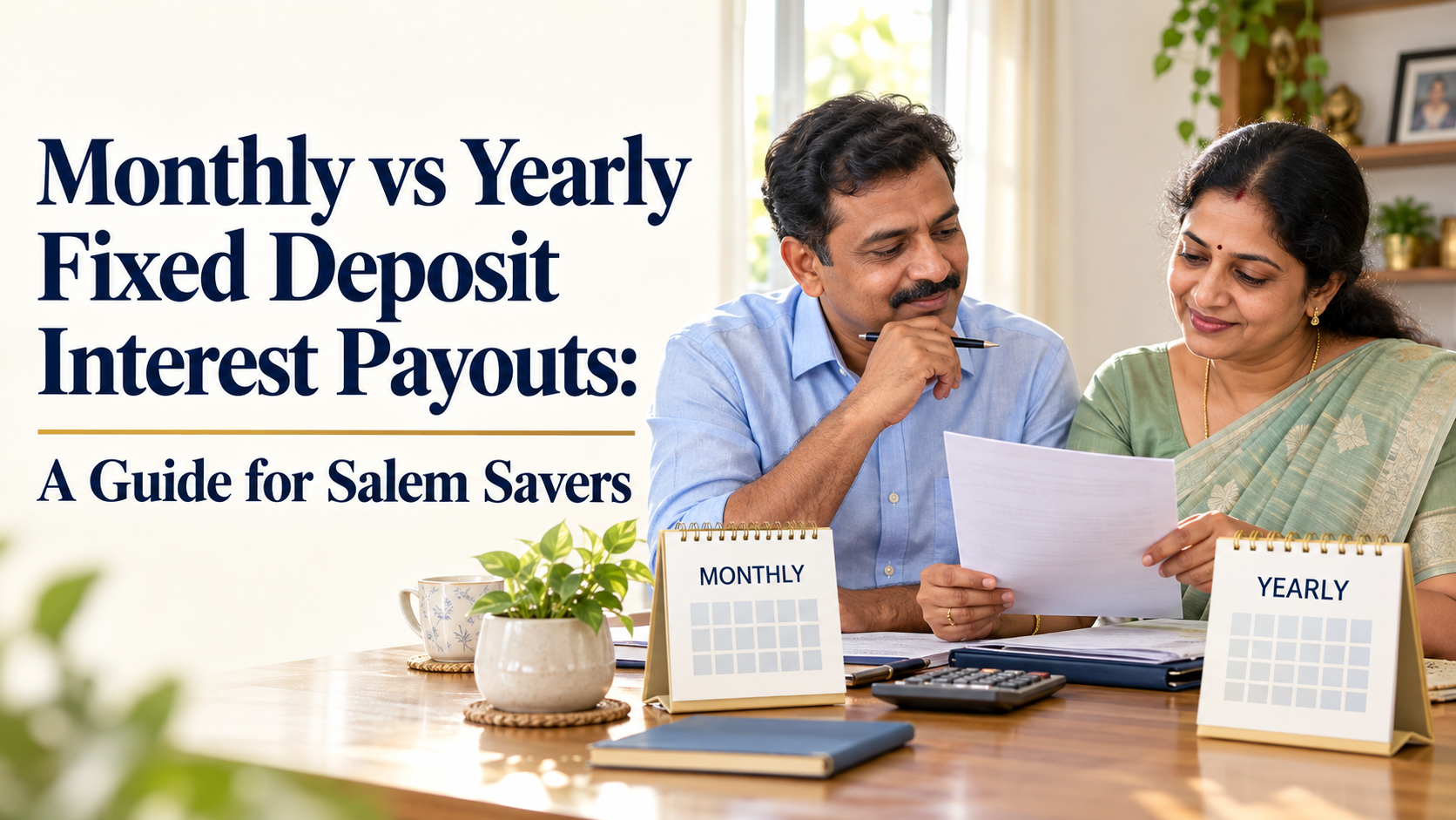 Compare monthly vs yearly fixed deposit interest payouts. Understand cash flow, calculations, tax and deposit protection before choosing an FD in Salem.