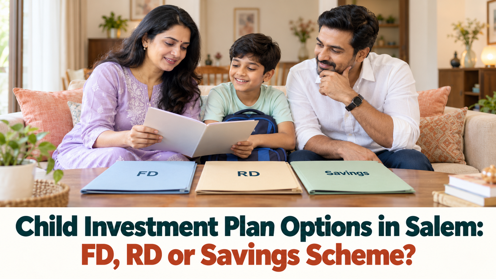 Compare child investment plan options in Salem: when an FD, an RD or a child savings scheme fits your goal, and how to combine all three.